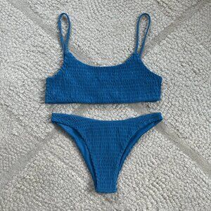 Unpadded bralette style bikini top with cheeky bottoms